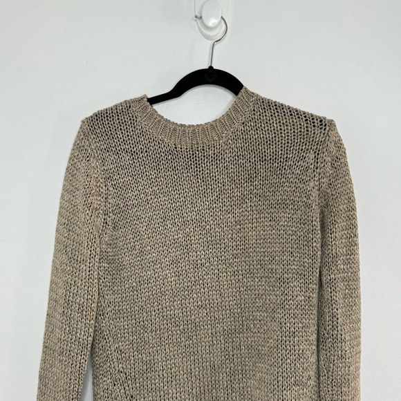 j.mclaughlin tan gold open knit long sleeve sweater - Picture 2 of 9